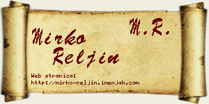Mirko Reljin vizit kartica